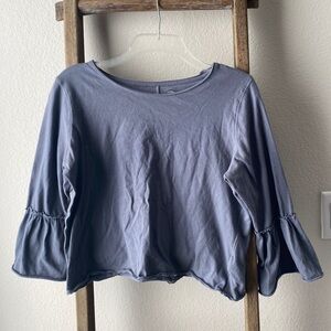 SO - Grey top with flowy sleeves
